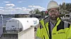 Denne gasstanken skulle gjerne Christian Stålem vært foruten. Nå fyller han den så langt det lar seg gjøre med biogass mens han venter på at nettselskapene skal kunne levere 30 megawatt. Foto: Joachim Seehusen
