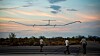 Her er Airbus nettopp kastet i været på sin jomfruferd. Dronen landet igjen onsdag.