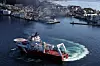 Far Samson viste seg fram i Ålesund 25. mars, før rederiet tok over skipet.