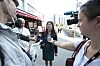 Miljøbyråd Lan Marie Nguyen Berg (MDG) fra Oslobyrådet snakker med pressen før hun skal inn til siste møte om Oslopakke 3. Partene møtes søndag ettermiddag for å gjøre ferdig avtalen.