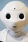 Pepper is the first humanoid robot designed to live with humans and has the ability to read emotions. The robot is made by SoftBank Mobile and Aldebaran Robotics. Tokyo, Japan. Copyright 2015 CHRISTINA SJOGREN