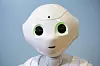Pepper is the first humanoid robot designed to live with humans and has the ability to read emotions. The robot is made by SoftBank Mobile and Aldebaran Robotics. Tokyo, Japan. Copyright 2015 CHRISTINA SJOGREN