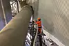 I dette røret strømmer røykgassen. En sidestrøm tar deler av den inn i pilotreaktoren, som fjerner CO2.