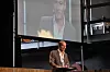 KEYNOTE: Aftenpostens Knut Olav Åmås snakket i et kvarter om samfunnet i arkitekturen, og arkitekturen i samfunnet. Han sa at han gjerne skulle hatt en time til rådighet.