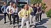 DNV GLs sommerstudenter. Foran I gult: Andrea Bratsberg. Andre rad venstre: Ingelin Herland. Andre rad høyre: August Dahl. Tredje rad venstre: Johann Wist. Tredje rad høyre: Morten Østigård. Fjerde rad venstre: Vetle Kjærstad. Fjerde rad høyre: Fredrik Kittelsen. Ikke tilstede: Amalie Heiberg