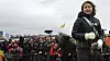 Klimaaktivisten Greta Thunberg oppfordret lørdag demonstrantene til ikke å gi opp.