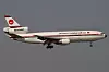 Et tilsvarende DC-10-30 fra Biman Bangladesh Airlines skal torsdag fly flytypens siste ruteflygning med passasjerer.