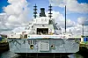 Akterdelen og helikopterdekket til den britiske Type 26-fregatten HMS Glasgow som fortsatt var under bygging i september 2025. Foto: Andy Buchanan/Pool Photo via AP