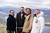 Gründergjengen bak Fossefall, f.v. teknologidirektør Espen Fjeldberg, sjef Øyvind Vesterdal, eiendomsdirektør Eirik Wiik og salgsdirektør Børge Granli. Wiik er initiativtaker, resten er medeiere.
