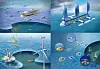 NTNU Amos forsker inne fire områder: Kaartleggging og overvåking, intelligente skip og operasjoner, intelligente marine strukturer og operasjoner satm robotiserte og autonome roboter/droner. Illustrasjon: NTNU/Amos