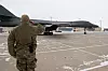 Utfasingen av B-1B har startet. Her forlater et av bombeflyene Ellsworth AFB for siste gang, 17. februar. Foto: Airman Jonah Fronk