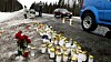 Trafikkulykker tar liv hvert 24. sekund. Bildet er tatt på et ulykkessted i Finland der 23 mennesker omkom da en trailer kolliderte med en buss i 2004.