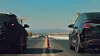 Faraday Future-prototypen i det som virker som en dragraceduell med Tesla Model X.