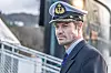 Kjartan Sildnes, talsperson i Sjøforsvaret, viser til Forsvarsmateriell på spørsmål om når skipene blir helt ferdige. Foto: Marius Valle