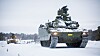 To CV90 stormpanservogner fra Telemark Bataljon på Tolga under Trident Juncture i fjor høst.