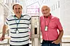 Jobber med droner: Tidligere direktør ved Ullevål sykehus, Karl-Arne Johannessen, og Knut Korsell som tidligere jobbet for IBM, leder droneprosjektet. – Vi tror dette prosjektet vil få stor betydning for effektivisering av sykehusene. Foto: Tormod Haugstad