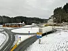 Fra Mandalskrysset er det bygget tilførselsvei til sentrumsnært Mandal, hvor nybygd E39 kobles sammen med resterende E39. Foto: Nye Veier