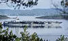 Hangarskipet USS Gerald R. Ford har to atomreaktorer som også kan brukes til annet enn å holde skipet i gang. Her er hangarskipet på besøk i Oslo i 2023.