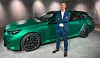 Frank van Meel, sjef for BMW M, under lanseringen av den nye generasjonen M5. I bakgrunnen står en M5 Touring.