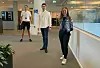 Mitch Rijke, Henrik Holdhus Andresen og Silje Viko fra OsloMet har utviklet et nytt verktøy som skal forenkle hverdagen for mange av de som jobber ute i sporet. Foto: Mari Gisvold Solberg
