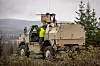 M2 montert på en Protector våpenstasjon (RWS) på taket på en Dingo 2 i forbindelse med RWS-kurs på Rena. Foto: Filip Østrem / Forsvaret