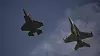 F-35A (t.v) og et F/A-18 Super Hornet under Northern Lightning. Foto: Senior Airman Stormy Archer