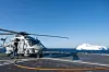 Et NH90-helikopter på den franske fregatten Aquitaine mens den var på tokt i Nord-Atlanteren i fjor.