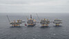 Johan Sverdrup-plattformen skal på sikt hente opp 720.000 fat per dag (estimert fra 2022), og stå for inntil 30 prosent av norsk oljeproduksjon. Bildet er tatt desember 2019.