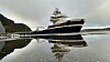 Arctig Pearl på flatholmen i Ålesund like før den ble slept til verftet for ombygging.