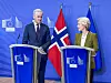 Statsminister Jonas Gahr Støre møtte i april i fjor Europakommisjonens president Ursula von der Leyen for å signere avtale om «Grønn allianse», et samarbeid om energi, industri og klima mellom Norge og EU. Foto: Ingrid Brandal Myklebust / SMK