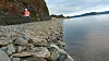 Høsten 2020 ble flere tusen kubikkmeter masse i veifyllingen skiftet ut. Foto: Syltern