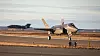 De tre norske F-35A-flyene mellomlandet på Keflavik 14. mars da de var på vei fra Ørland til Luke for å kunne brukes til utdanning av nye kampflygere. Foto: Ole Andreas Vekve/ Forsvaret