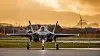 Et av de tre F-35-flyene som foreløpig er på plass i Norge etter landing fredag. Foto: Eirik Urke
