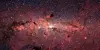 I midten av Melkeveien finner vi et sort hull, selv om vi ikke kan observere det direkte i optiske teleskoper. Sorte hull kan stå bak et av de store mysteriene innenfor fysikken. Illustrasjon: Susan Stolovy/Nasa/JPL-Caltech