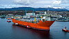 Slik så det ut da Johan Castberg-skipet ankom Stord i april 2022. Siden er det blitt klart at det var mer arbeid som gjensto på skipet enn ventet og at kostnadene nå har økt.