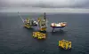 Når bolig- og prosessplattformdekkene er løftet på plass, er alle de fire plattformene som utgjør første fase av Johan Sverdrup installert. Foto: Eirik Helland Urke