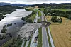 Raset ved Nesvatnet i Levanger har tatt med seg både E6 og jernbanelinja.