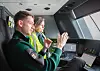 Statssekretær Cecilie Knibe Kroglund fra Samferdselsdepartementet, her under en ERTMS-demonstrasjon på Gjøvikbanen. Foto: Mari Gisvold Solberg