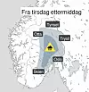 Lillehammer, Oslo, Kongsberg og Skien er blant stedene som kan bli berørt, ifølge Yrs gule farevarsel for styrtregn. Foto: Yr