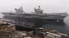 HMS Queen Elizabeth besøkte Oslo 21. november i fjor. Nå er det britiske hangarskipet på vei tilbake til norske farvann.