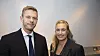 Finansidrektør Christian Knutsen og administrerende direktør Bente Hetland i North Sea Container Line er svært opptatt av å ha mest mulig miljøvennlige skip. De har stor tro på ammoniakk. Foto: Tore Stensvold