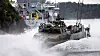 En demonstrasjon med kystjegere under åpningen av Sjøforsvarets nye militære treningsanlegg på Haakonsvern, her med Stridsbåt 90.