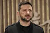 Ukrainas president Volodymyr Zelenskyj, her avbildet under G7-toppmøtet i Canada tidligere i juni.