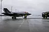 Norske F-35-fly på Ørland flystasjon vinteren 2025.
