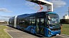 Dette er Heuliez-bussene som skal i drift i Trondheim. Bildet er fra et besøk på fabrikken i Frankrike.