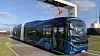 Dette er Heuliez-bussene som skal i drift i Trondheim. Bildet er fra et besøk på fabrikken i Frankrike.