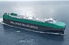 Wallenius Wilhelmsen utvider bestillingene av Shaper-class-skipene. Rederiet vil ha en flåte på 6 skip med kapasitet på 9.300 CEU og 8 skip på 11.700 CEU. De får dual fuel-motorer som kan gå på klimanøytral (grønn) metanol. Illustrasjon: Wallenius Wilhelmsen