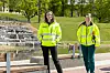 Synnøve Bjerkestrand Halle og Hege Elisabeth Fleisje fra Vann- og avløpsetaten i Oslo kommune. Her ved det nye vannspeilet utenfor Jordal Amfi.