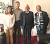 Ana Adeva-Bustos (t.v.) og Atle Harby fra Sintef, Dinesh Ghimire og Pravin Aryal fra energi- og vanndepartementet. Foto: Sujina Shakya