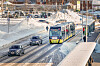 Metrobussene i Trondheim er 24 meter lange, men har likevel mye mindre problemer på vinterføre enn de 18,7 meter lange leddbussene i Oslo. Foto: Gorm Kallestad / NTB